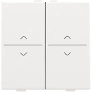 Niko 154-00010 Huisautomatisering - tweevoudige toets met pijltjes ‘op‘ en ‘neer‘ voor draadloze schakelaar of drukknop met 4 bedieningsknoppen, White coated Direct Verzonden