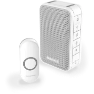 Honeywell DC313N Serie 3 Draadloze draagbare deurbel met volumeregeling en drukknop - Wit Nieuw