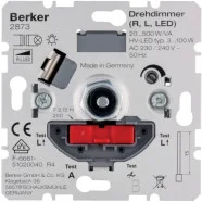 Koop Vandaag Berker 2873 Draaidimmer LED-draaidimmer 3-100 W (LED, R, L) met soft-klik