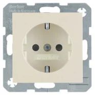 Hoge Kwaliteit Berker 47238982 S.1/B.3/B.7 Wandcontactdoos met randaarde en verhoogde aanraakbeveiliging en steekklemmen crème-wit/elektrowit