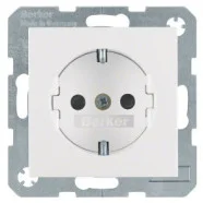 Must-Have Berker 47238989 S.1/B.3/B.7 Wandcontactdoos met randaarde en verhoogde aanraakbeveiliging Steekklemmen polarwit glanzend