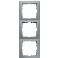 Hoge Kwaliteit Berker 10139939 S.1 Afdekraam 3-voudig, kleur aluminium mat