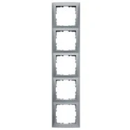 Laatste Versie Berker 10159939 S.1 Afdekraam 5-voudig, kleur aluminium mat