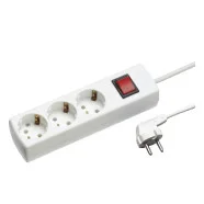 Shop Nu Kaiser Martin 1049ZL Tafelcontactdoos 3-voudig met randaarde 1,5 meter snoer Wit Met aan/ uit schakelaar