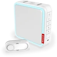 Tijdelijk Beschikbaar Honeywell DC917S Serie 9 Draadloze draagbare deurbel met vergroot bereik, programmeerbare beltonen en drukknop - Wit