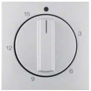 Koop Vandaag Berker 16321404 S.1/B.3/B.7 Afdekking mech. tijdschakelklokken 15 min aluminium mat