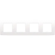 Niko 111-76400 Viervoudige afdekplaat met 71 mm centerafstand Original bright white Nu Kopen