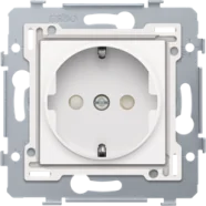Niko 111-66915 wandcontactdoos 71x71 met randaarde en insteekklemmen, sokkel en afwerkingsset, Bright white Bestel Nu