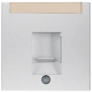 Hoge Kwaliteit Berker 11701404 S.1/B.3/B.7 Centraaldeel RJ-datacontactdoos 1-v met stofschuif en tekstkader aluminium mat