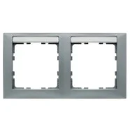 Populair Berker 10229959 S.1 Afdekraam met tekstveld 2-voudig, Horizontaal aluminium mat