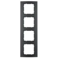 Koopje Berker 10143005 B.3 Afdekraam 4-voudig aluminium zwart geëloxeerd, binnenring antraciet mat