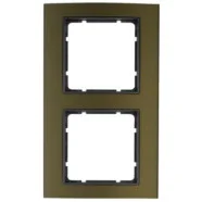 Merkproduct Berker 10123001 B.3 Afdekraam 2-voudig aluminium bruin geëloxeerd, binnenring antraciet mat