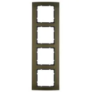 Speciale Aanbieding Berker 10143001 B.3 Afdekraam 4-voudig aluminium bruin geëloxeerd, binnenring antraciet mat