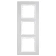 Seizoensaanbieding Berker 10136914 B.7 Afdekraam 3-voudig aluminium geëloxeerd binnenring polarwit mat