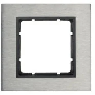 Must-Have Berker 10113606 B.7 Afdekraam 1-voudig geborsteld edelstaal binnenring antraciet mat
