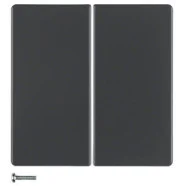 Uitverkoop Berker 85142126 Q.1/Q.3/Q.7 Drukknop-opzetmodule, 2-voudig antraciet soft finish