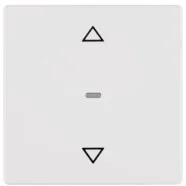Veilige Betaling Berker 85241129 Q.1/Q.3/Q.7 Drukknop-opzetmodule jaloeziebediening polarwit soft finish