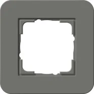 Lage Prijs Gira 0211423 Afdekraam E3 1-voudig Donkergrijs Soft-Touch met draagframe antraciet