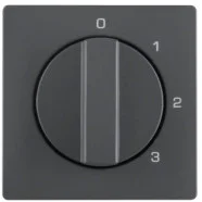 Veilige Betaling Berker 1096608600 Q.1/Q.3/Q.7 Afdekking + draaiknop 3-standensch. met 0-stand antraciet soft finish