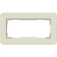 Meest Verkocht Gira 1002417 Afdekraam E3 Tweevoudig zonder middenstijl Zand Soft-Touch met draagframe zuiver wit glanzend