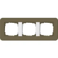 Nu Kopen Gira 0213416 Afdekraam E3 3-voudig Umbra Soft-Touch met draagframe zuiver wit glanzend