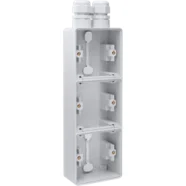 Niko 700-84352 Spuitwaterdichte drievoudige verticale opbouwdoos met 1 tweevoudige M20-ingang met wartels voor drie functies Grijs Beste Prijs