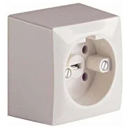 Uitverkoop ABL 2491010 Perilex wandcontactdoos 16A Opbouw Creme