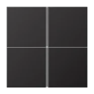 Jung AL 2404 TSA D Tasterset 4-voudig compleet Dark (gelakt aluminium) Fabrieksprijs