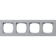 Superprijs Gira 0214255 Afdekraam vlakke inbouw E2 4-voudig kleur aluminium