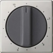 Koop Online Gira 0640600 Systeem 55 Afdekking met draaiknop voor tijdschakelaars 15 minuten Edelstaal