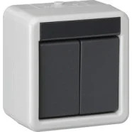Lage Kosten Gira 516230 Basiselement KNX-drukcontact busaankoppelaar WG AP tweevoudig met controlevenster en 2-puntsbediening