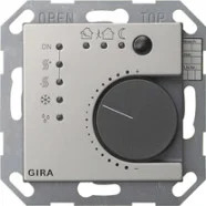 Koopje Gira 2100600 KNX-Thermostaat met drukcontactinterface viervoudig System 55 Edelstaal