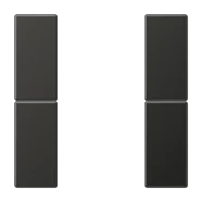 Jung AL 2502 TSA AN Tasterset 2-voudig compleet Antraciet (gelakt aluminium) Superprijs