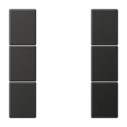 Jung AL 2503 TSA AN Tasterset 3-voudig compleet Antraciet (gelakt aluminium) Favoriet
