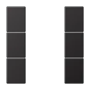 Jung AL 2503 TSA D Tasterset 3-voudig compleet Dark (gelakt aluminium) Finale Uitverkoop