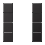 Jung AL 2504 TSA D Tasterset 4-voudig Compleet Dark (gelakt aluminium) Voordeelprijs