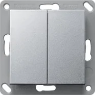 Lage Prijs Gira 242226 EnOcean Draadloze wandzender 2-voudig Kleur Aluminium