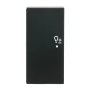 Nieuw Busch-Jaeger 6234-21-885 Platform 63 Bedieningswip 2-voudig links met kleine transparante lens en symbool "Dimmer" Zwart mat