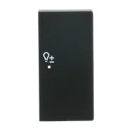 Lage Prijs Busch-Jaeger 6234-22-885 Platform 63 Bedieningswip 2-voudig rechts met kleine transparante lens en symbool "Dimmer" Zwart mat
