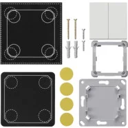 Korting Gira 823227 Montageset EnOcean draadloze wandzender 2-voudig Zuiver Wit Mat