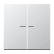 Premium Jung AL 2995 KO5 Schakelwip met lens 2-voudig Aluminium
