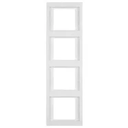 Populair Berker 13437009 K.1 Afdekraam 4-voudig, Verticaal, Polarwit Glanzend