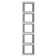 Hoge Kwaliteit Berker 13537003 K.5 Afdekraam 5-voudig, Verticaal, Aluminium