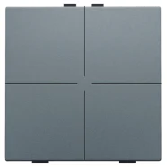 Niko 220-51004 Viervoudige drukknop voor Niko Home Control Alu grey coated Superprijs