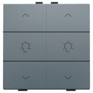 Niko 220-51046 Tweevoudige dimbediening voor Niko Home Control Alu grey coated Weekendaanbieding