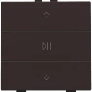 Niko 124-52073 Enkelvoudige audiobediening met leds voor Niko Home Control Dark brown Beste Prijs