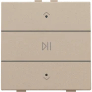 Niko 157-52073 Enkelvoudige audiobediening met leds voor Niko Home Control Champagne coated Fabrieksprijs