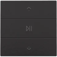 Niko 200-52073 Enkelvoudige audiobediening met leds voor Niko Home Control Bakelite piano black coated Nieuw