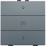 Uitverkoop Niko 220-52073 Enkelvoudige audiobediening met leds voor Niko Home Control Alu grey coated