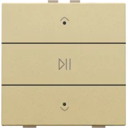 Populair Niko 221-52073 Enkelvoudige audiobediening met leds voor Niko Home Control Alu gold coated